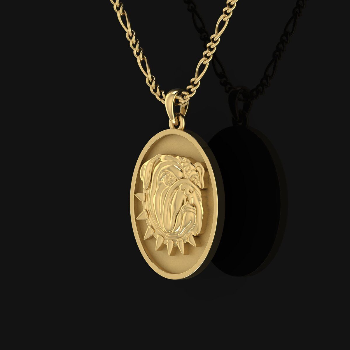 Bulldog Pendant 3D print model_4