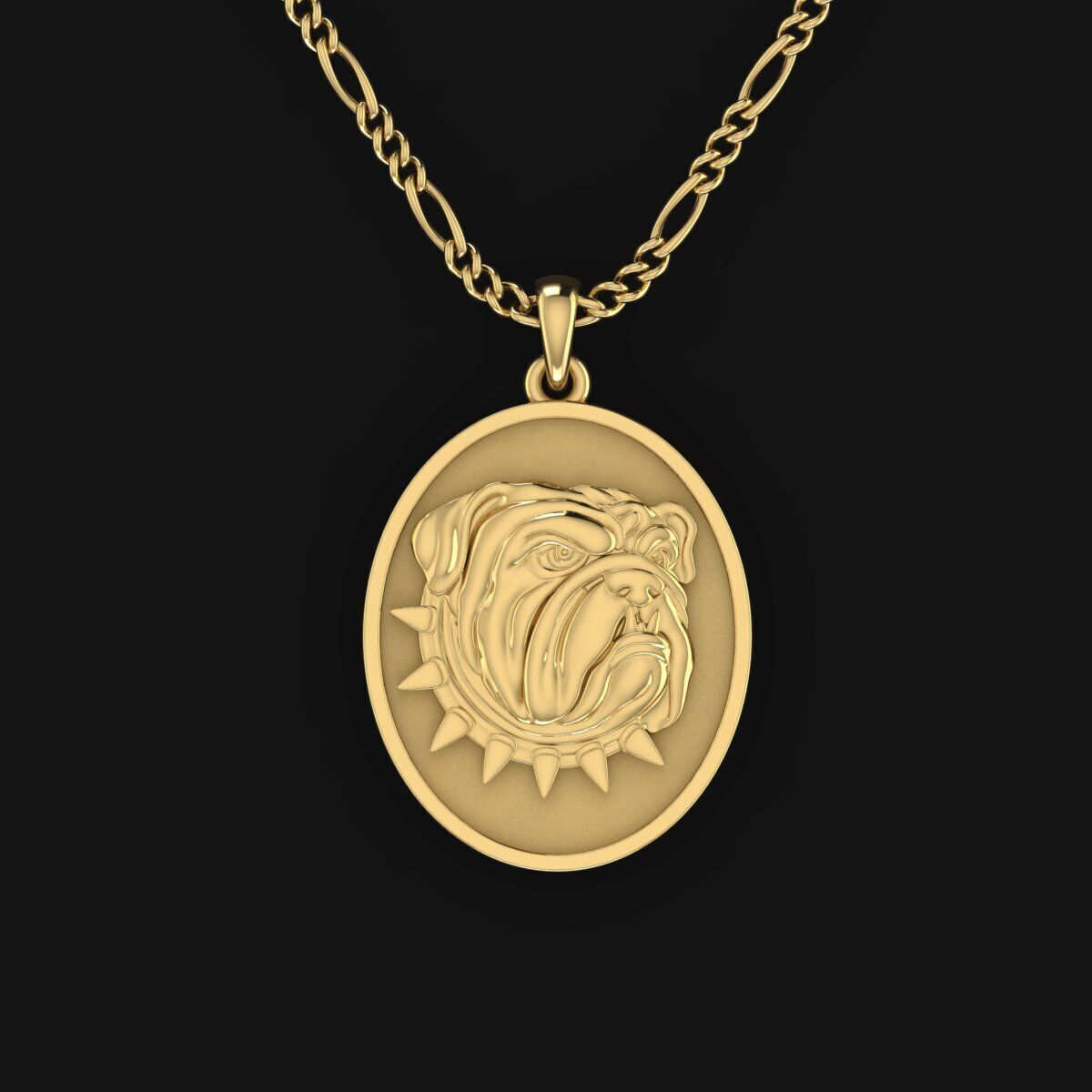 Bulldog Pendant 3D print model_3