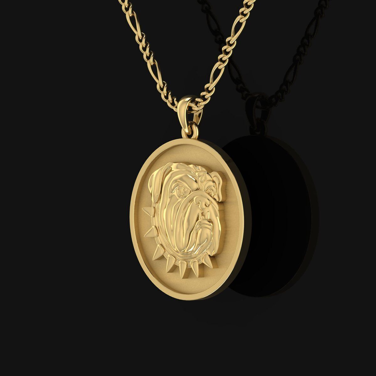 Bulldog Pendant 3D print model_2