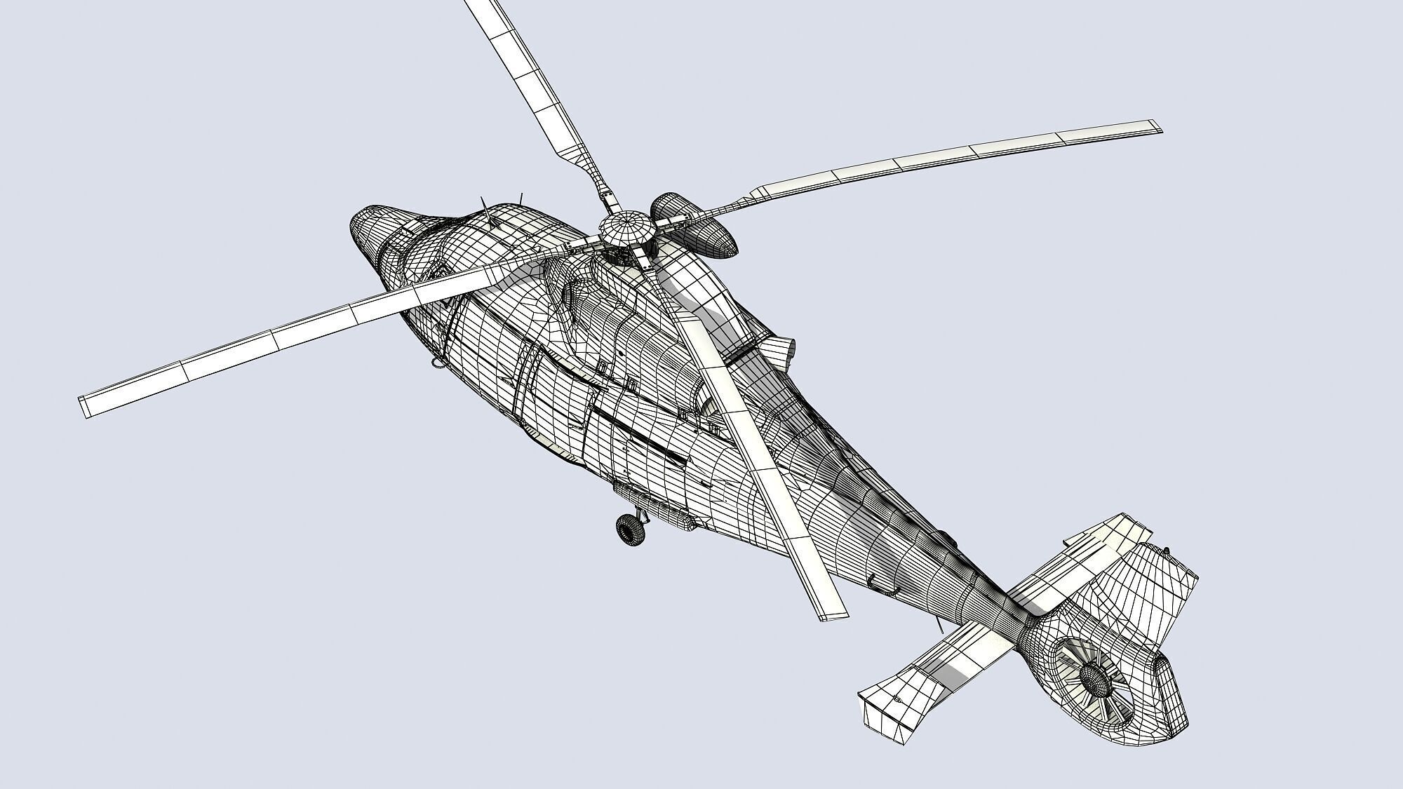 Chinese Navy Z-9 Helicopter 3D model_18