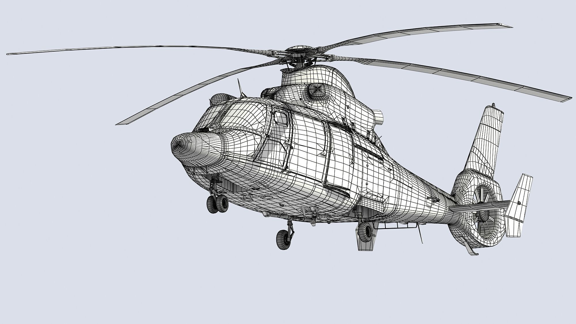 Chinese Navy Z-9 Helicopter 3D model_19