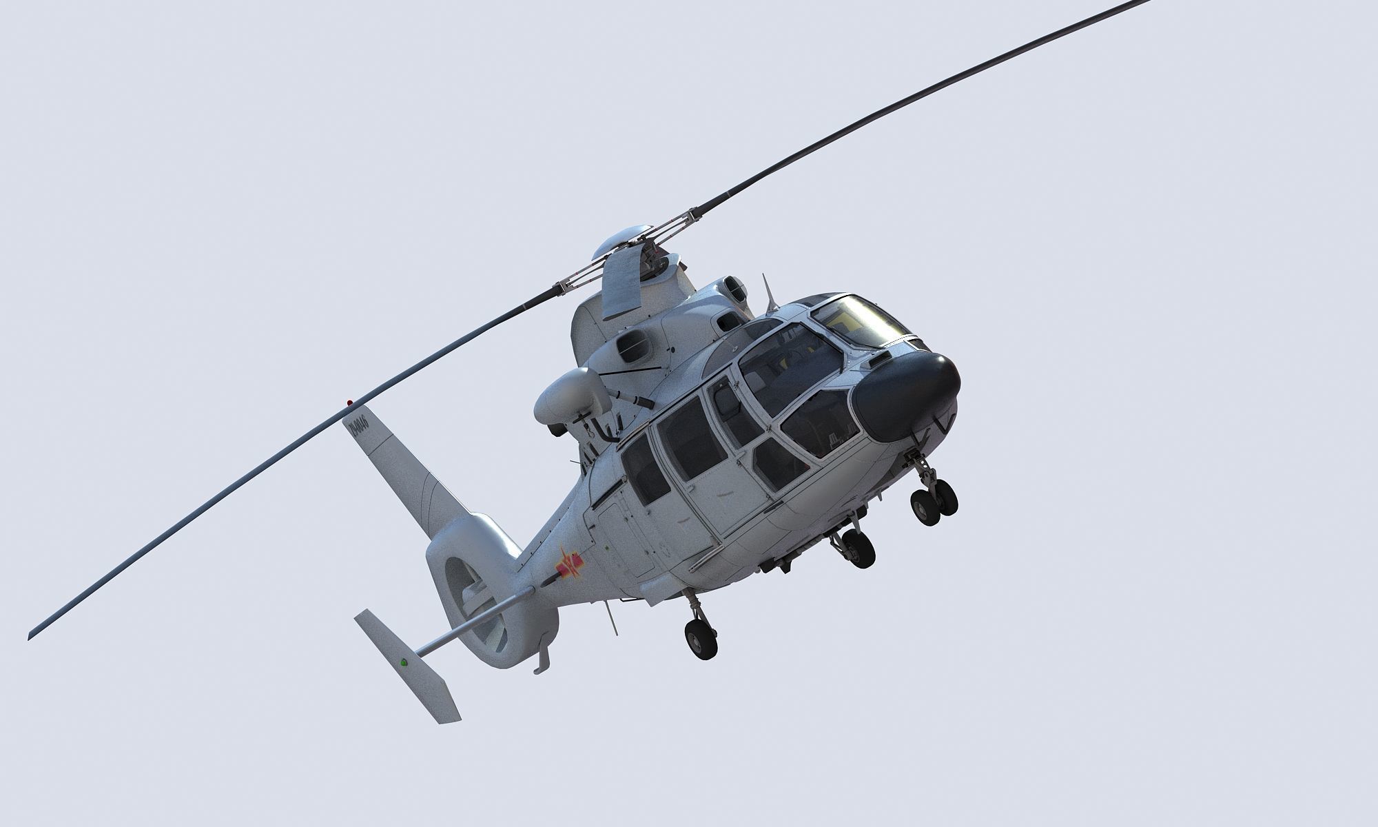 Chinese Navy Z-9 Helicopter 3D model_4