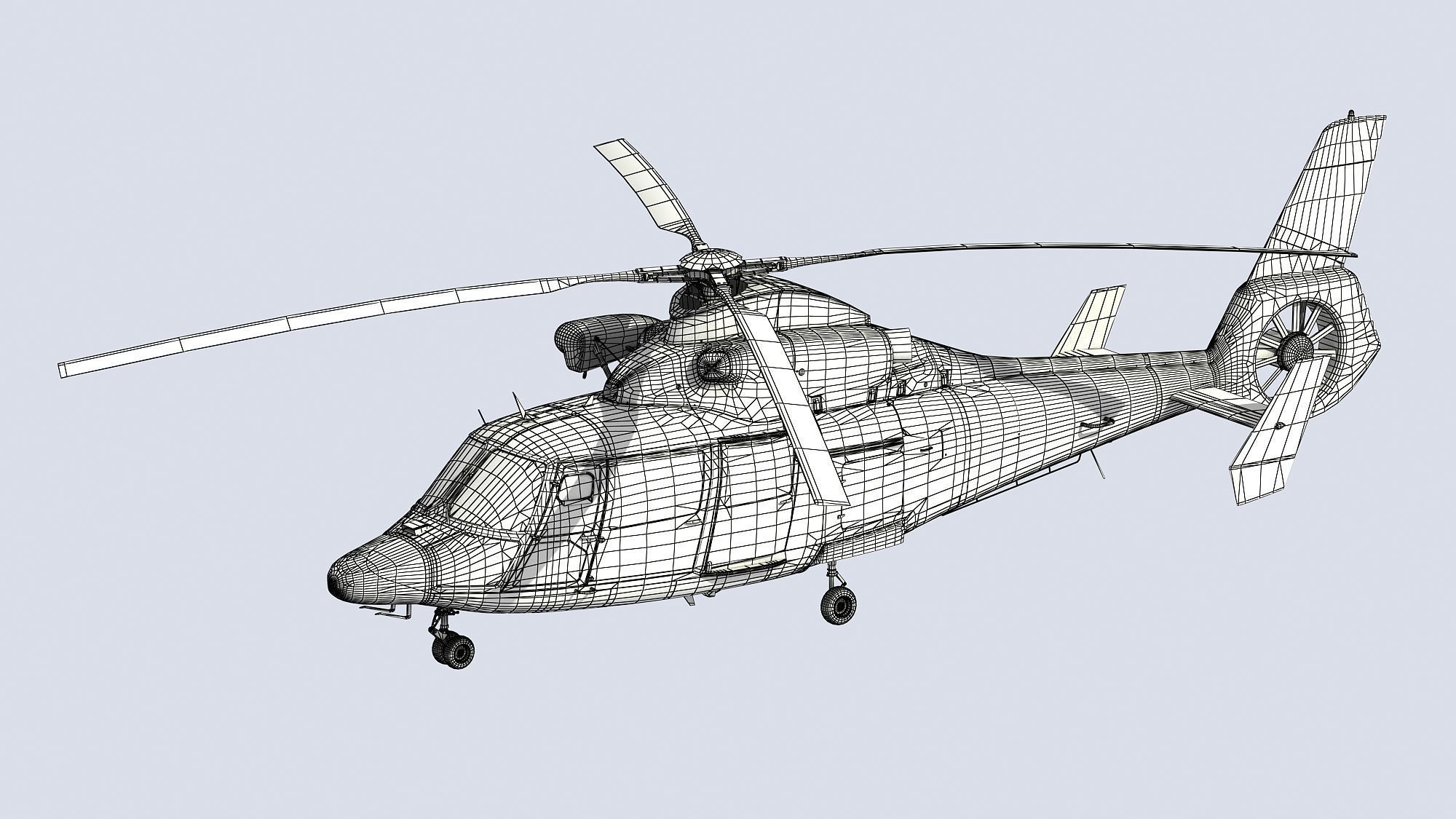 Chinese Navy Z-9 Helicopter 3D model_16