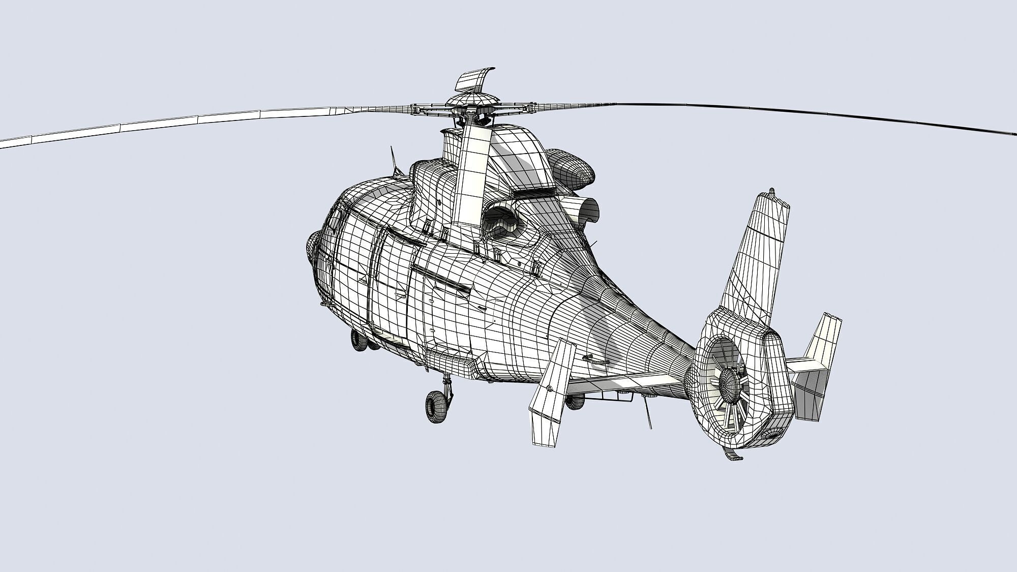 Chinese Navy Z-9 Helicopter 3D model_20