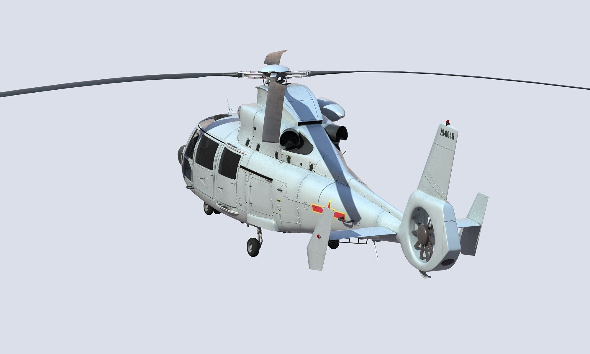 Chinese Navy Z-9 Helicopter 3D model_13