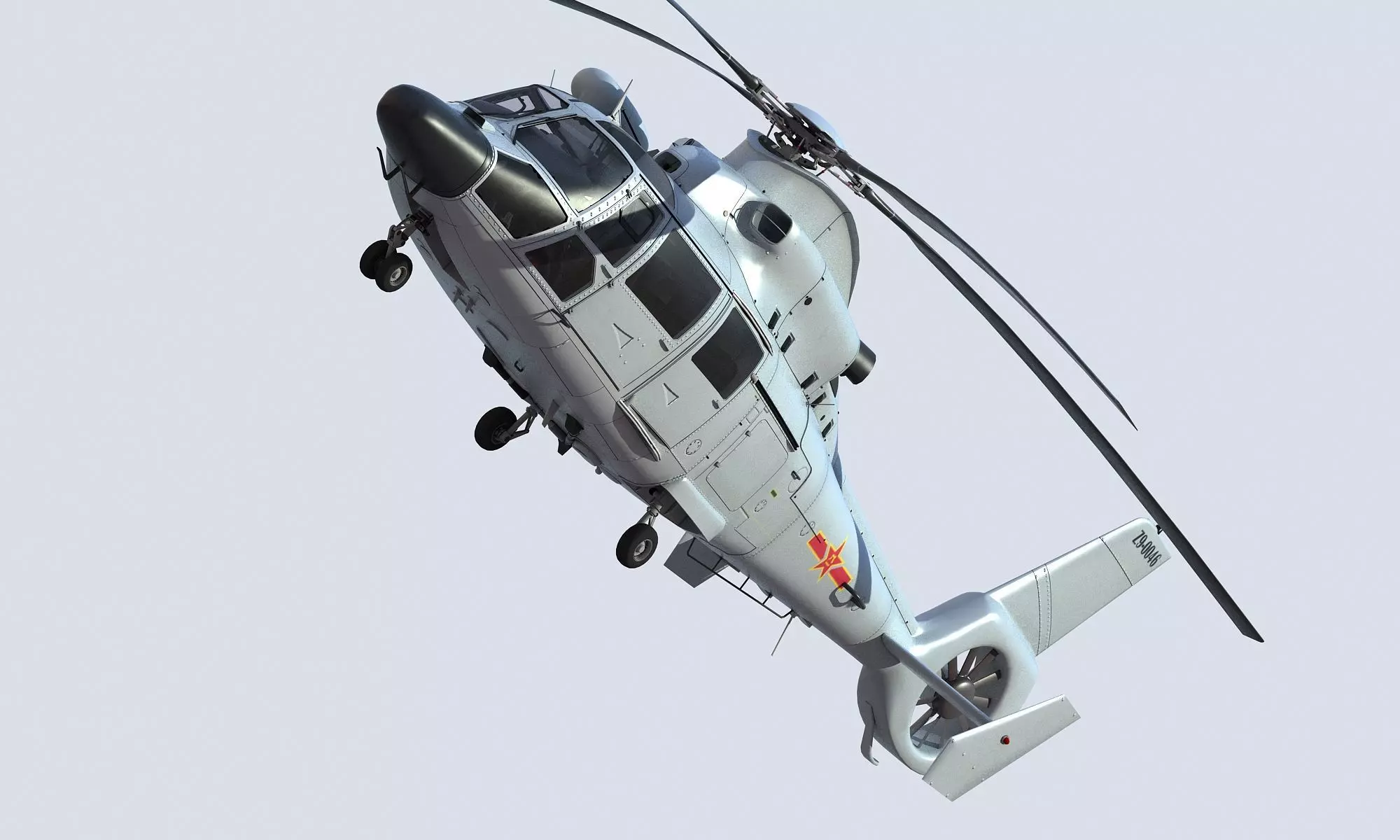 Chinese Navy Z-9 Helicopter 3D model_0