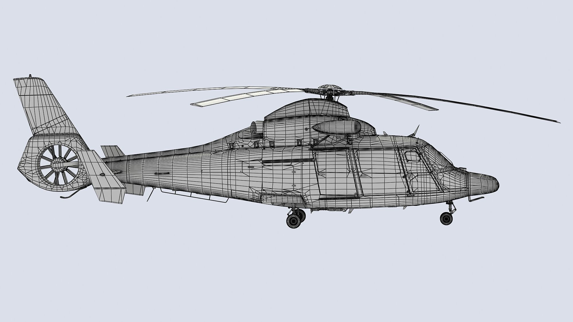 Chinese Navy Z-9 Helicopter 3D model_17