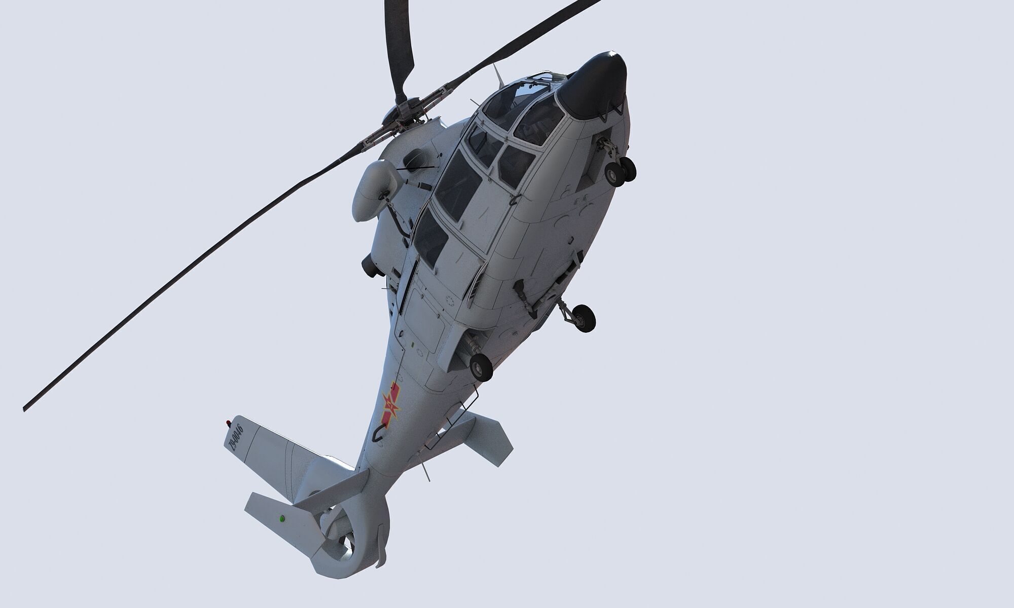 Chinese Navy Z-9 Helicopter 3D model_14