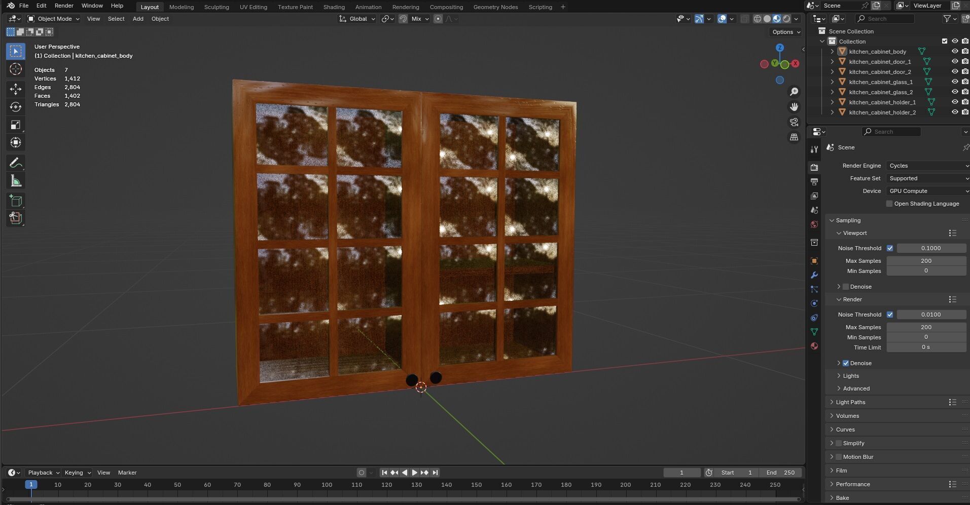 Kitchen Cabinet CG4 3D model_11