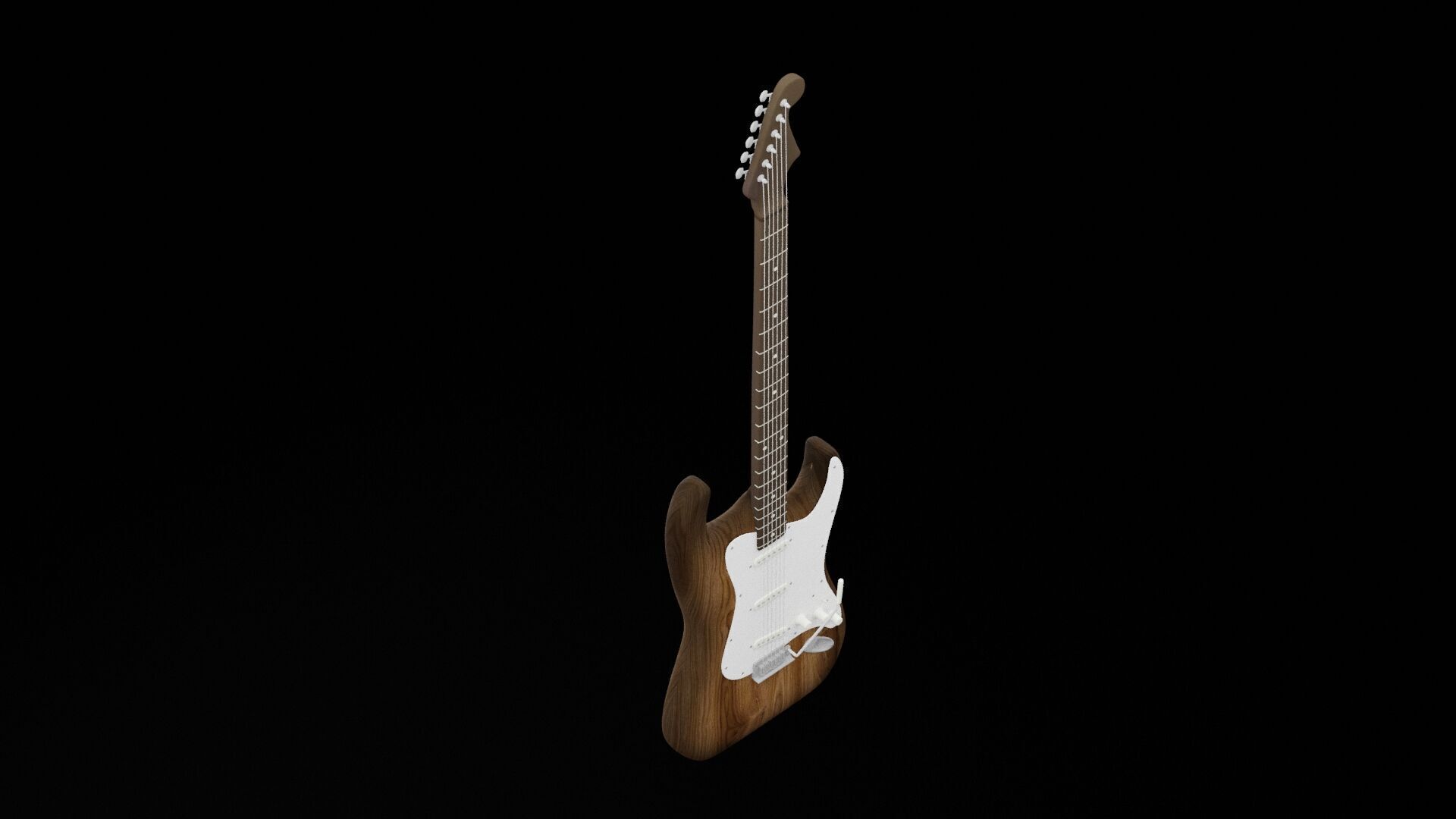 Electric Guitar Low-poly 3D model_1