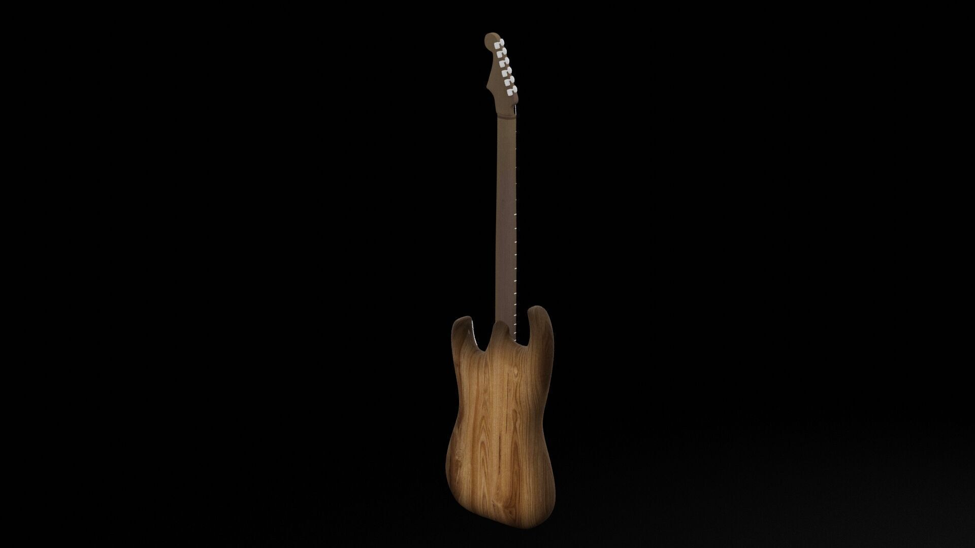 Electric Guitar Low-poly 3D model_3
