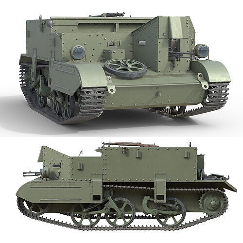 Bren Gun Carrier   Low-poly 3D model