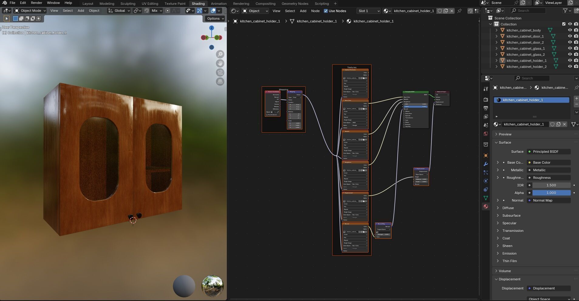Kitchen Cabinet CG6 3D model_16