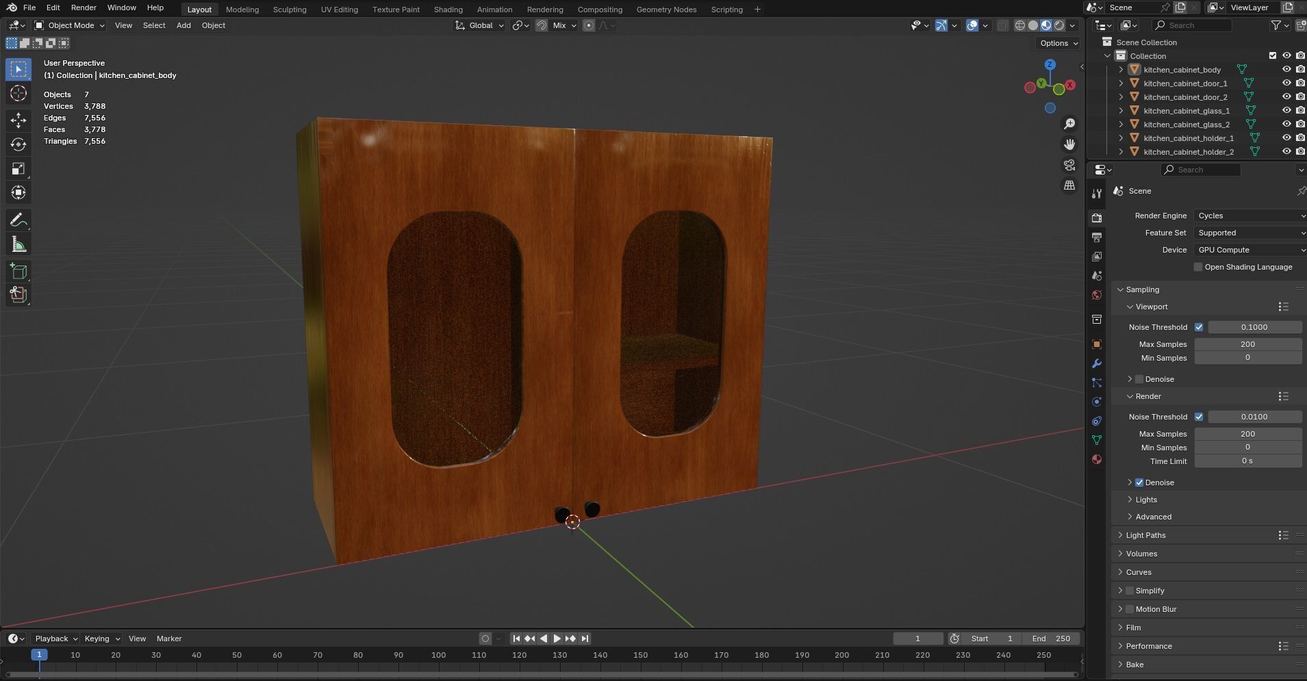 Kitchen Cabinet CG6 3D model_11