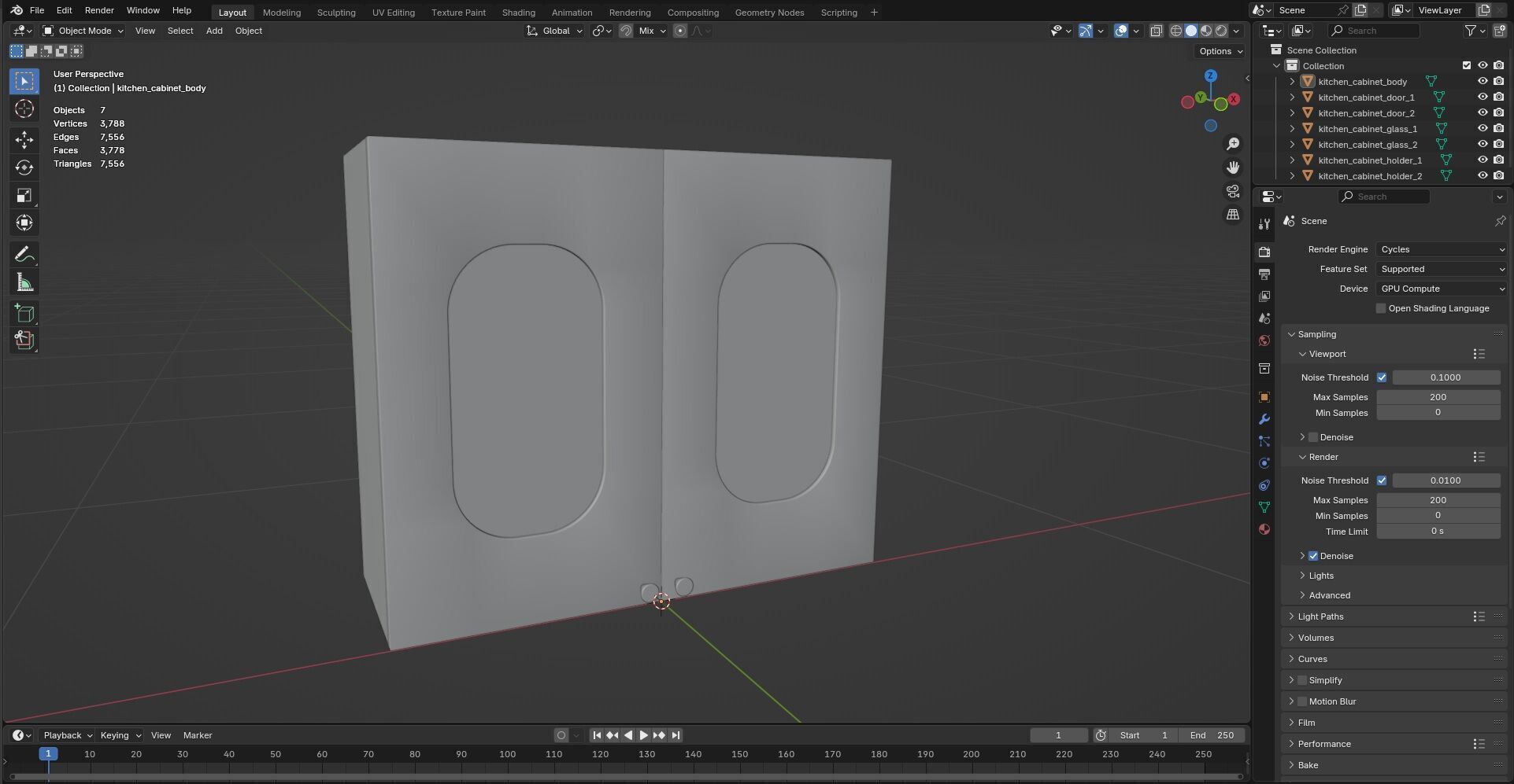 Kitchen Cabinet CG6 3D model_10