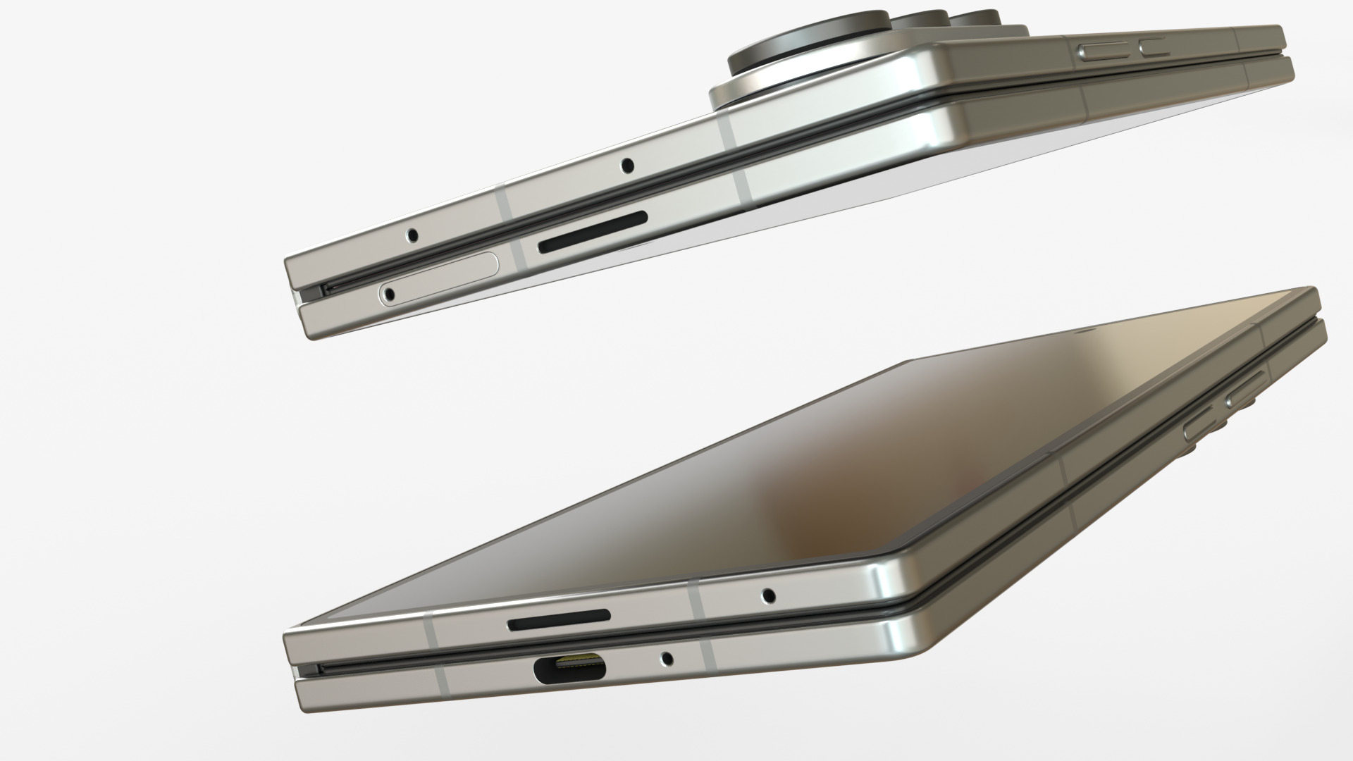 Samsung Galaxy Z Fold 7 Silver Shadow 3D model_10