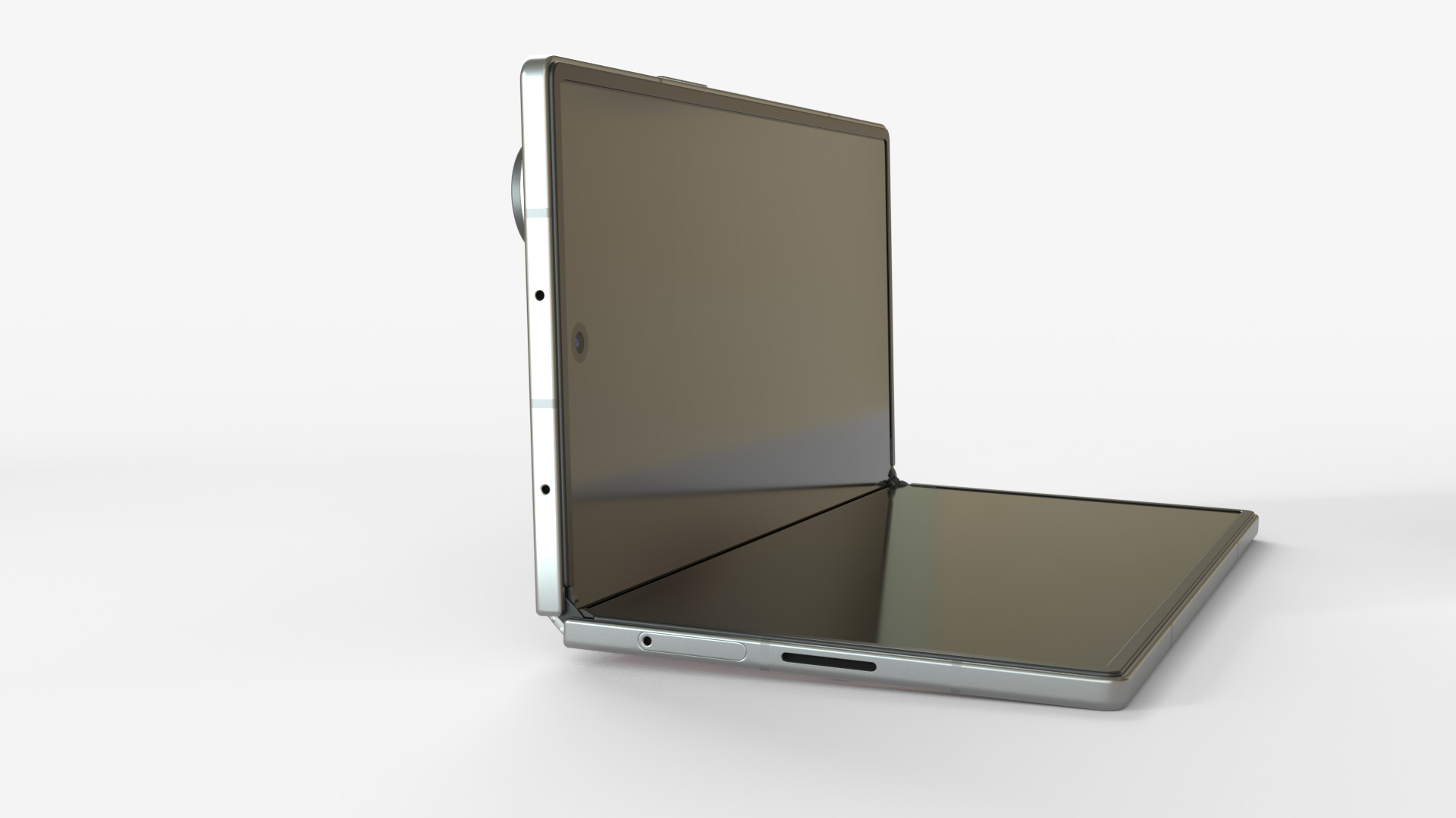 Samsung Galaxy Z Fold 7 Silver Shadow 3D model_6