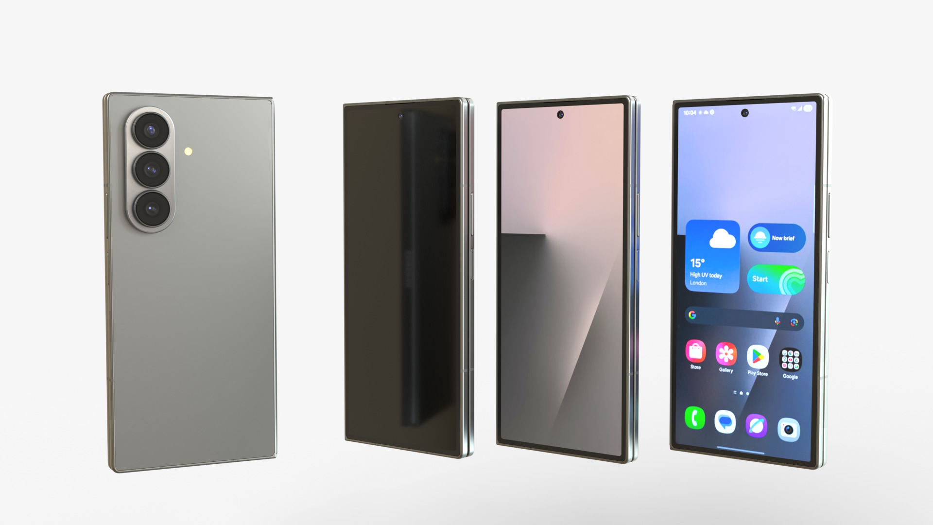 Samsung Galaxy Z Fold 7 Silver Shadow 3D model_2