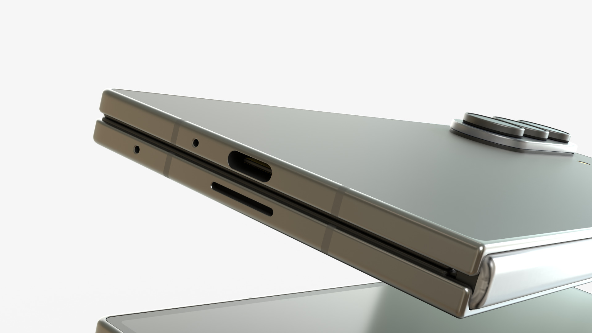 Samsung Galaxy Z Fold 7 Silver Shadow 3D model_11