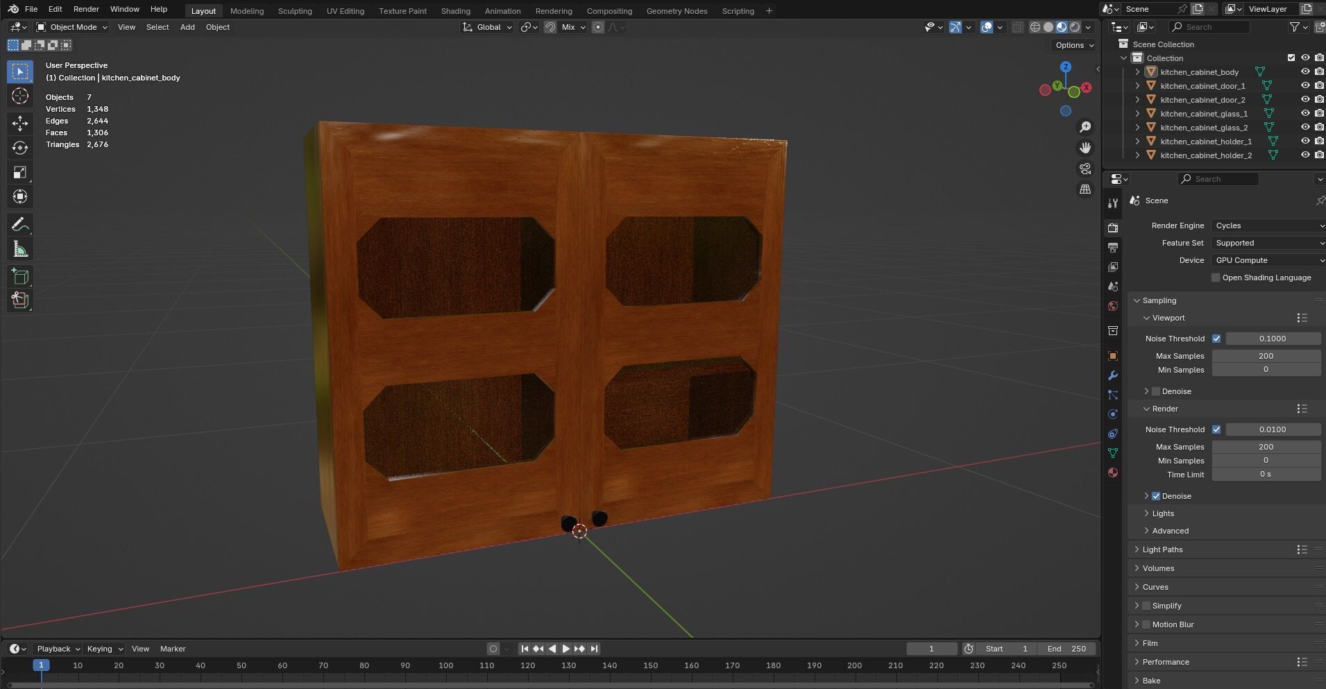 Kitchen Cabinet CG7 3D model_11