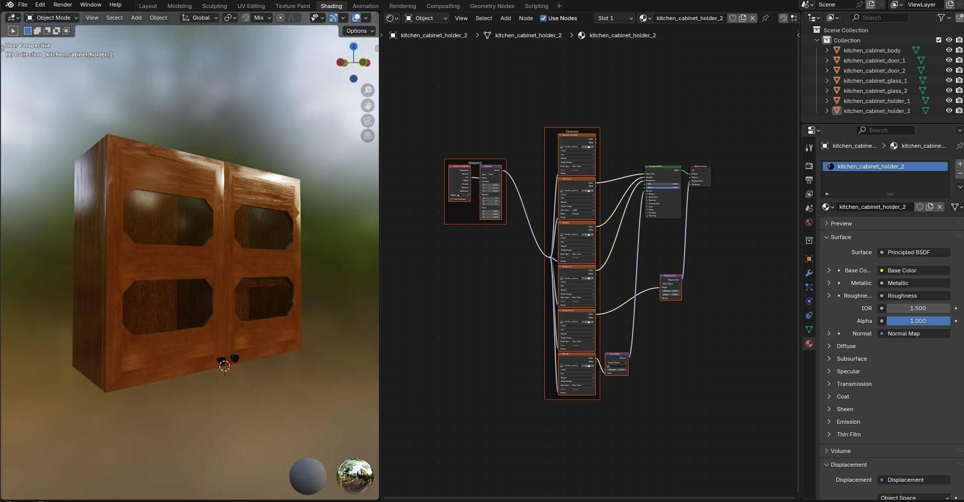 Kitchen Cabinet CG7 3D model_15
