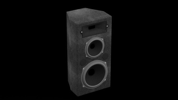 Large Speakers Low-poly 3D model
