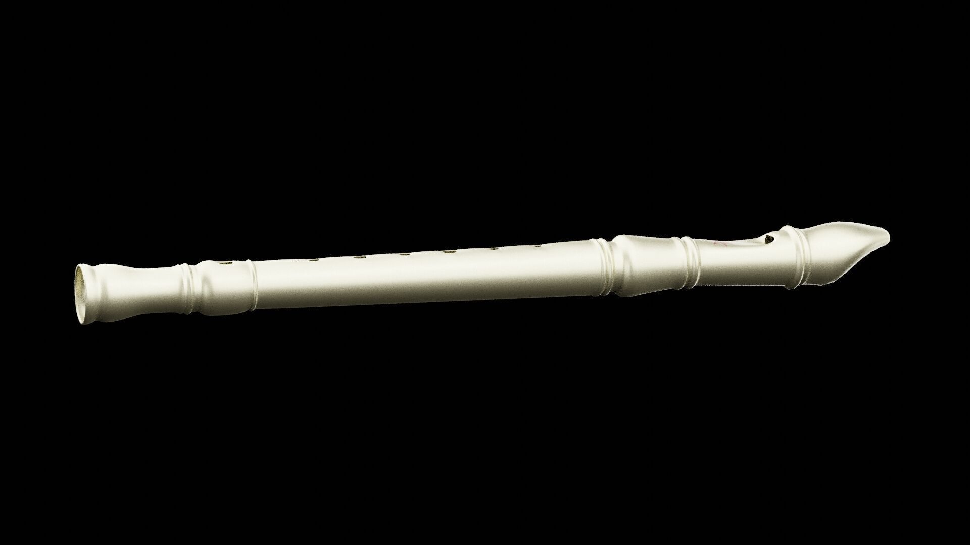 Flute Recorder Low-poly 3D model_2