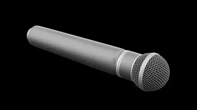 Singing Microphone Low-poly 3D model