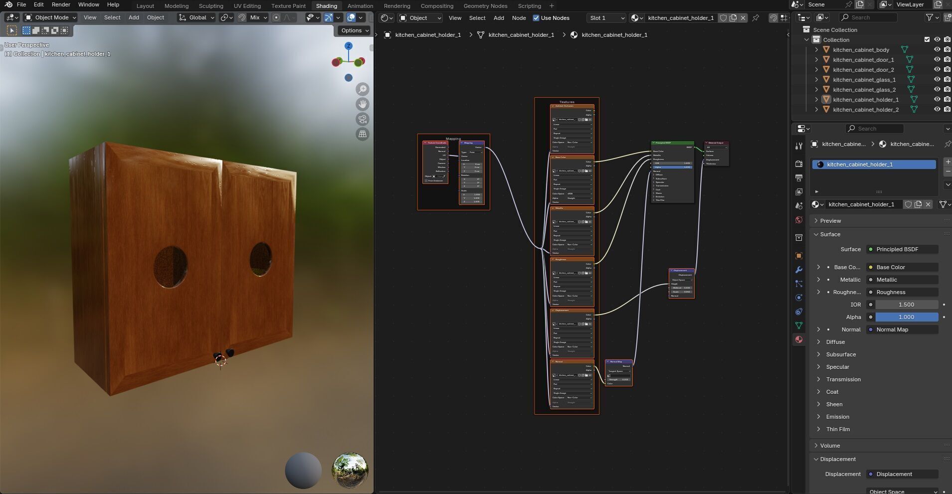 Kitchen Cabinet CG9 3D model_15