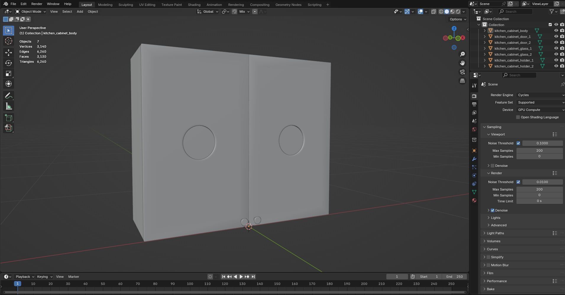 Kitchen Cabinet CG9 3D model_10