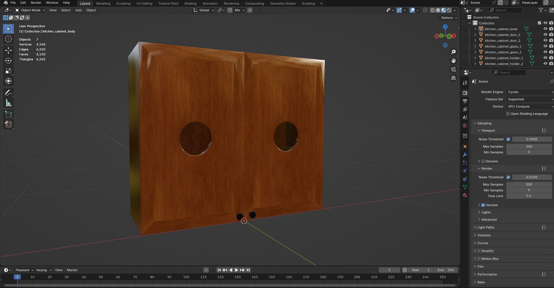 Kitchen Cabinet CG9 3D model_11