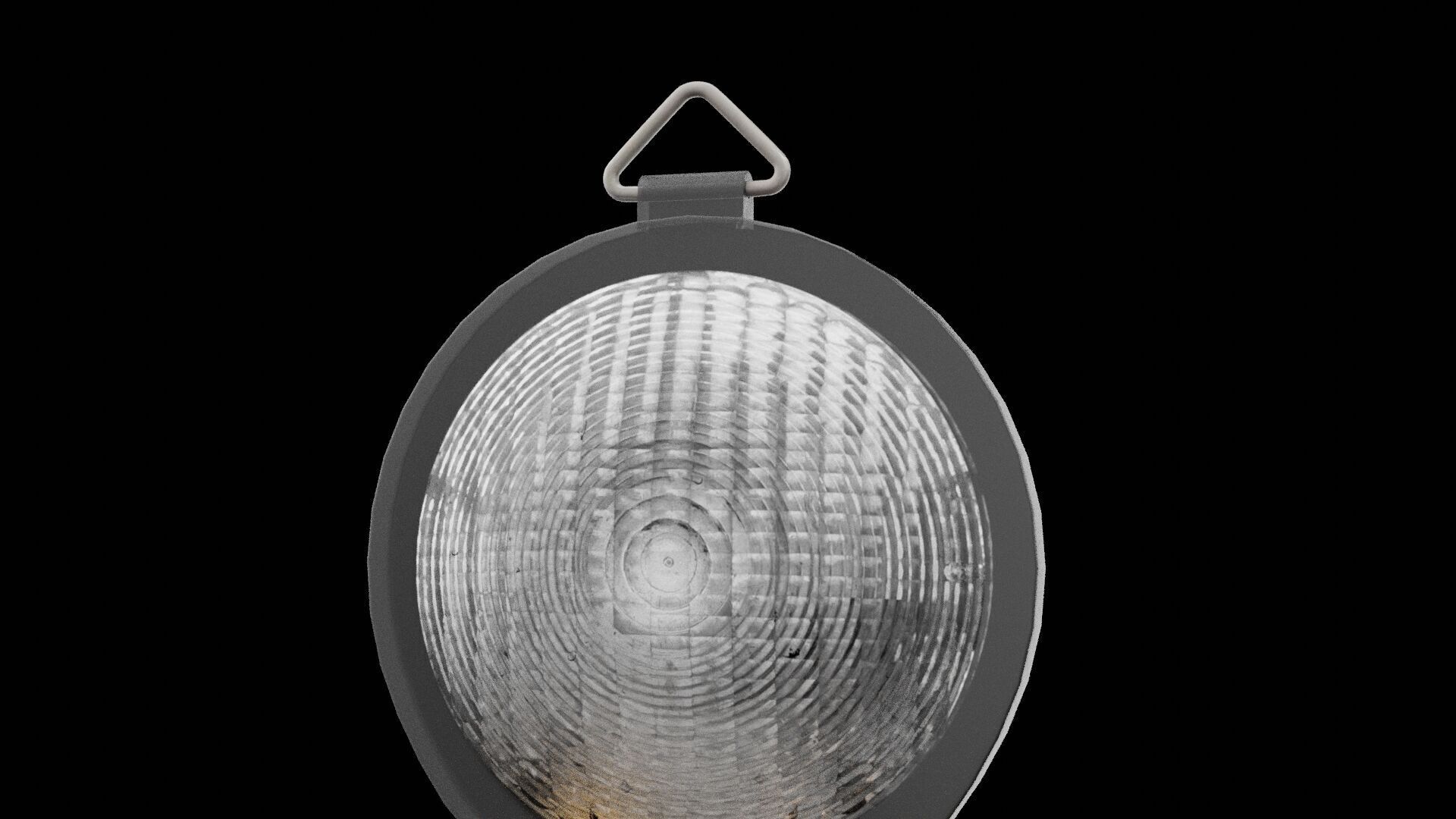 Yellow Road Lamp Low-poly 3D model_6