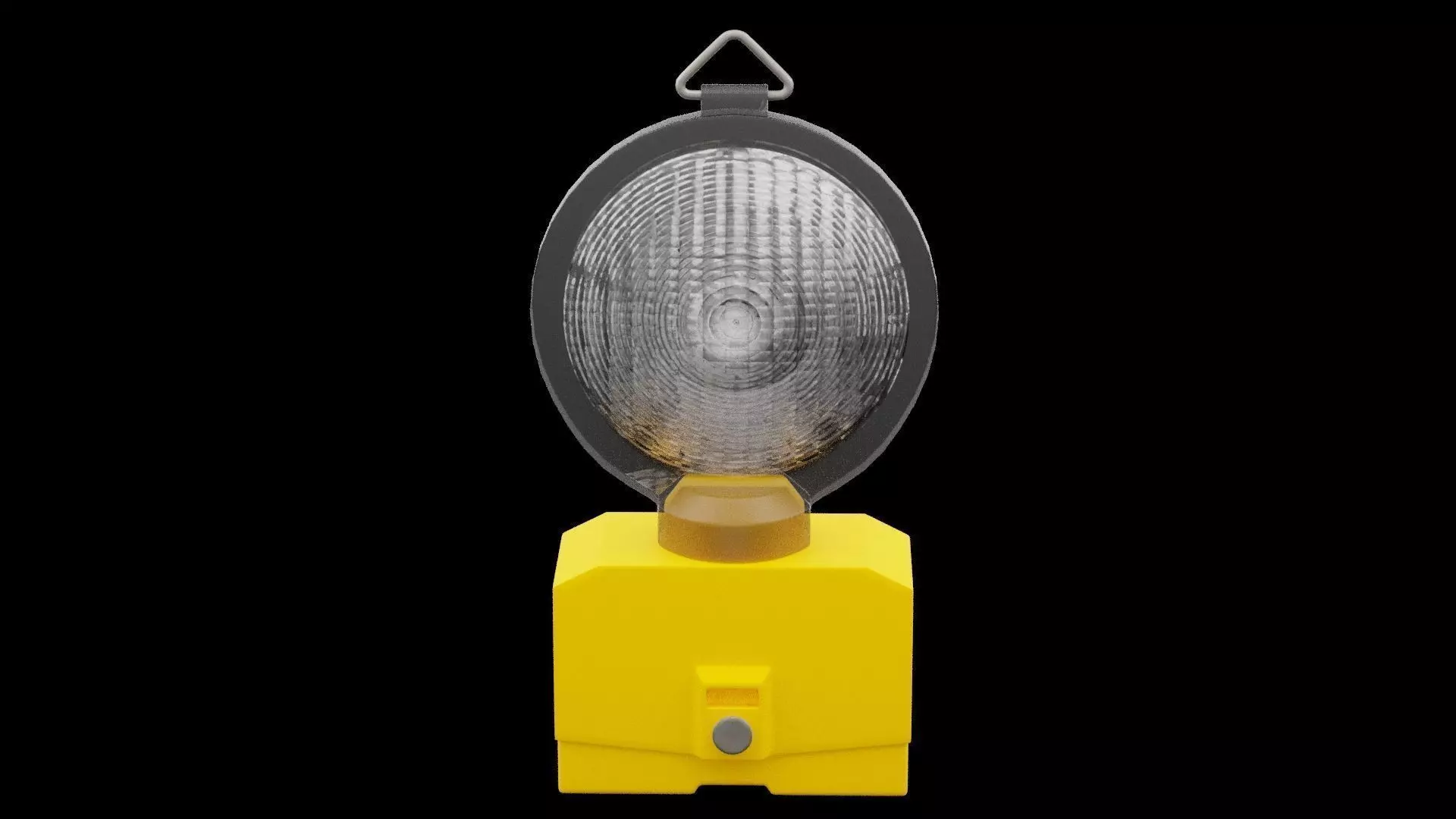 Yellow Road Lamp Low-poly 3D model_0