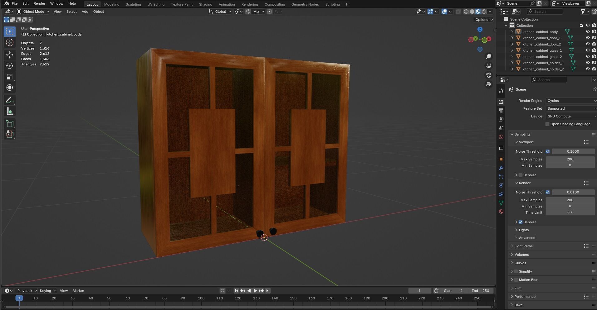 Kitchen Cabinet CG10 3D model_11