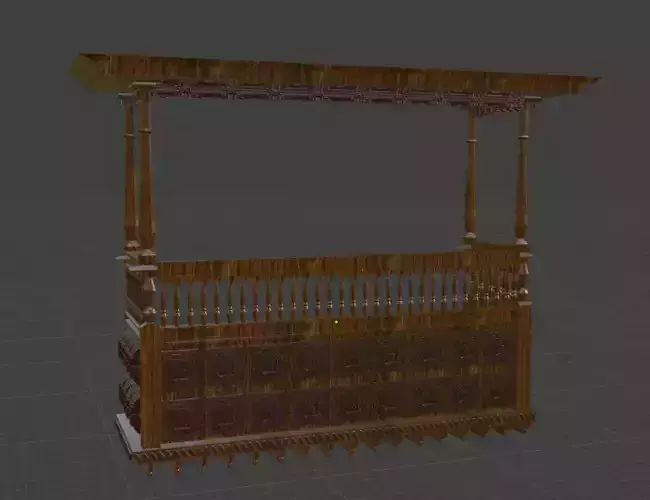 wooden  balcony 