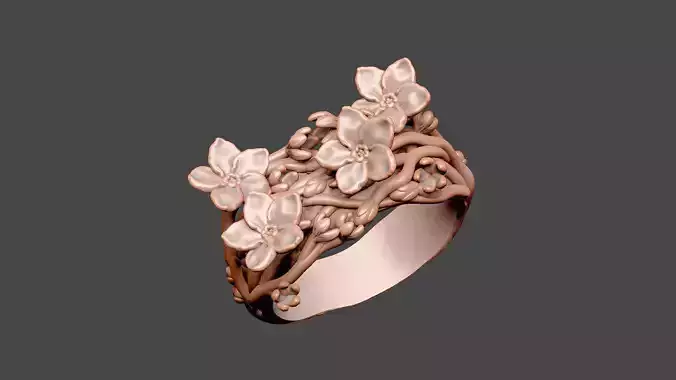 Forget me not flower ring design