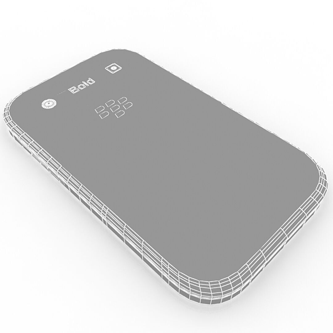 Black Berry Bold 9790 3D model_3