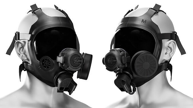 MSA MILLENIUM GAS MASK Low-poly 3D model