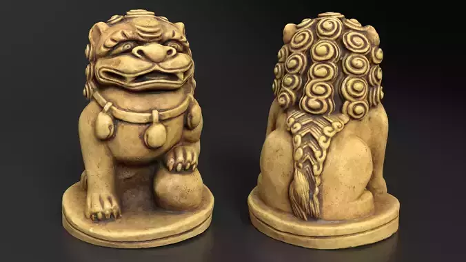 Fu Dog Statue -  Chinese Guardian Lion