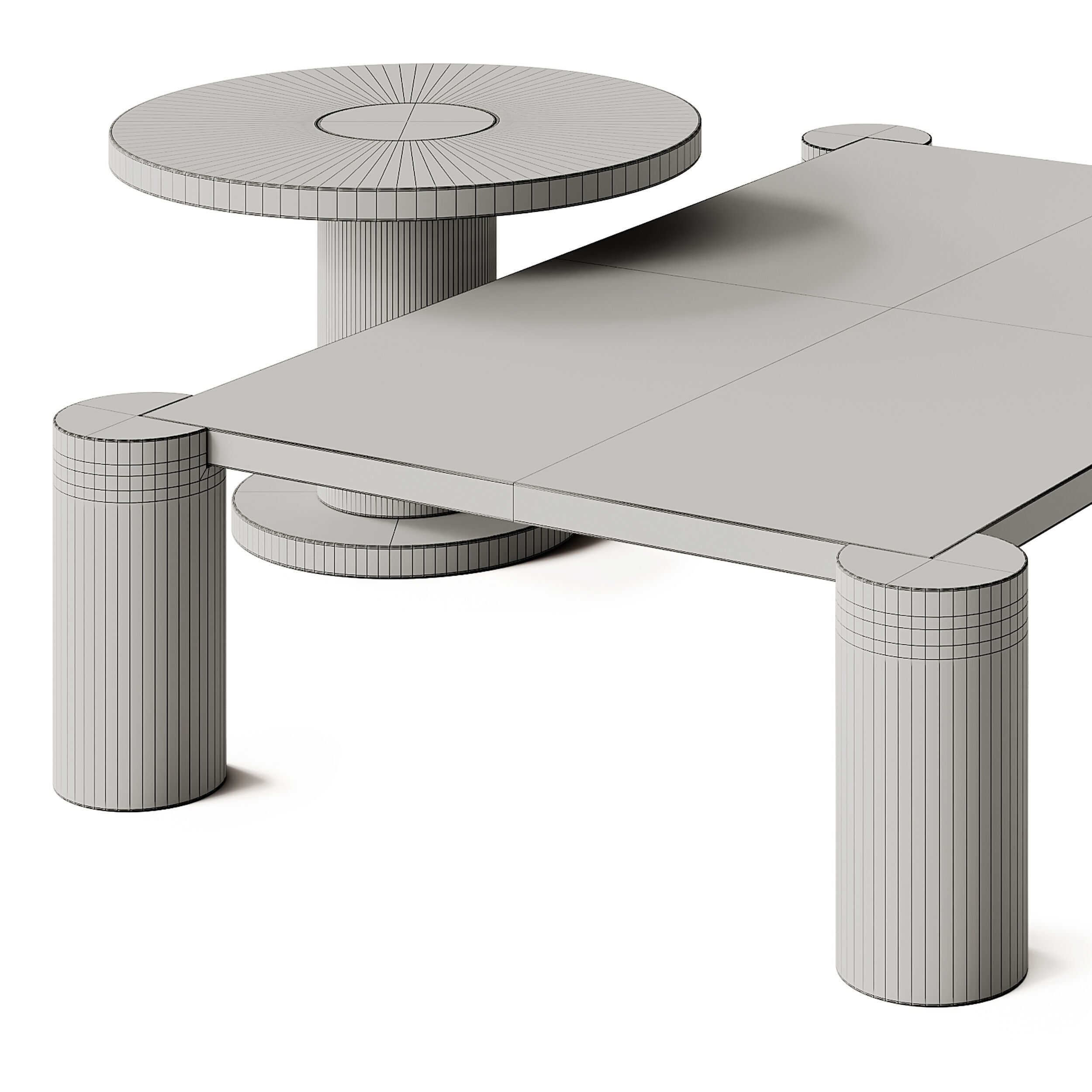 Tempio Coffee Tables by Natuzzi Italia 3D model_8