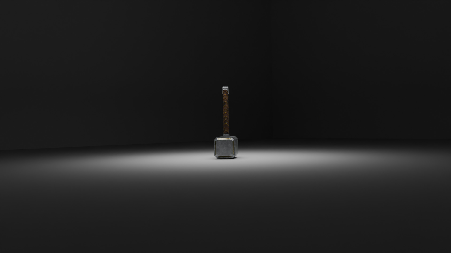 Thor Hammer Low-poly 3D model_6