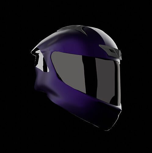 Futuristic Motorcycle Helmet Sci-Fi Full Face Visor 3D model