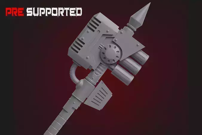 Grav Crusher Hammer Sci-Fi Heavy Weapon 