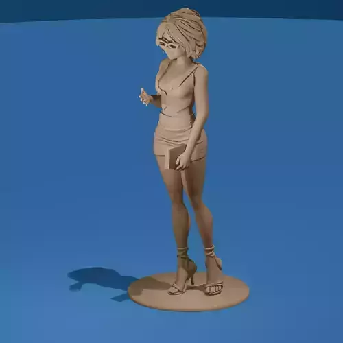 Hot Toon Teacher Stylized Sexy Instructor 3D Model