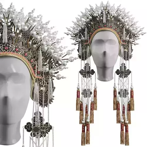 Imperial Chinese Headdress 3D Model