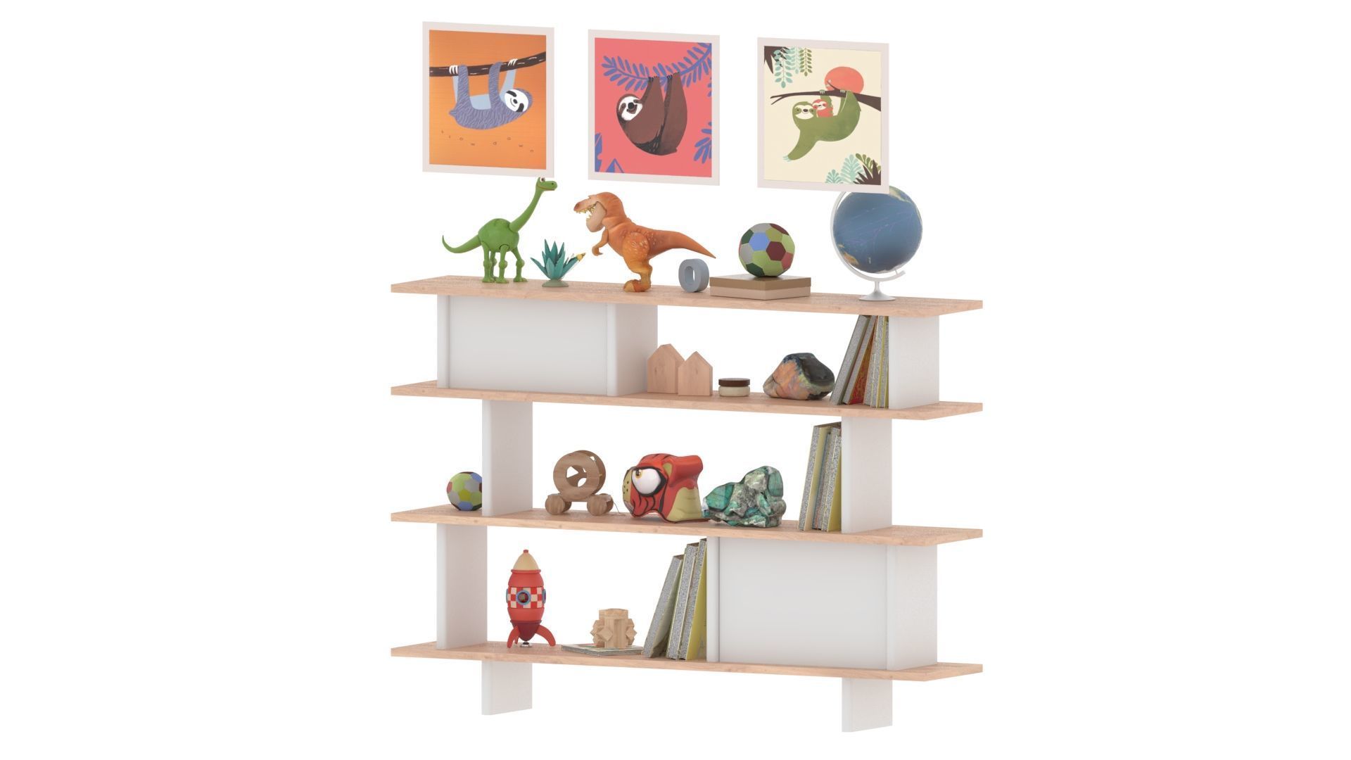 Toys and Furniture Set 3D model_11