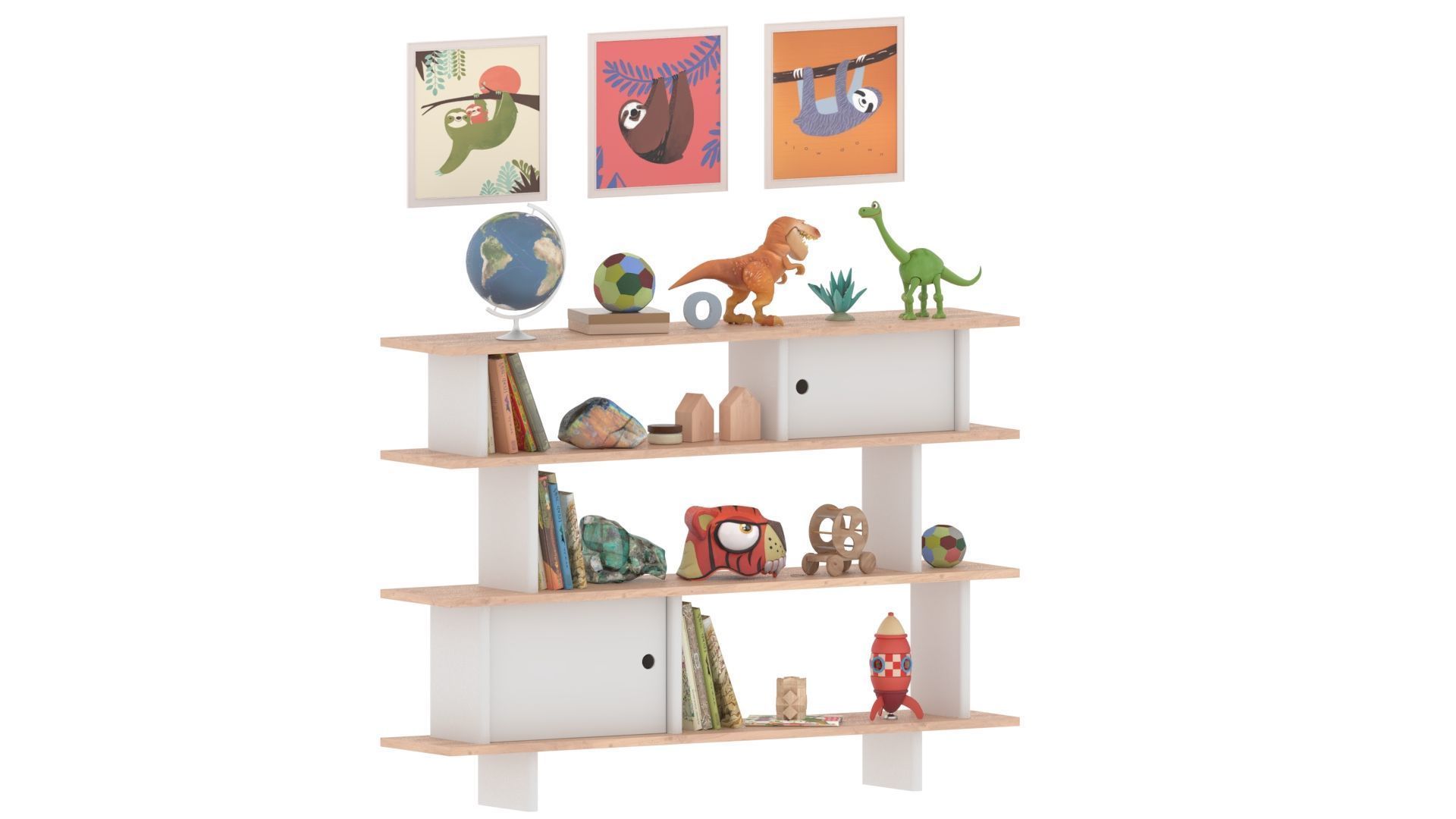 Toys and Furniture Set 3D model_1