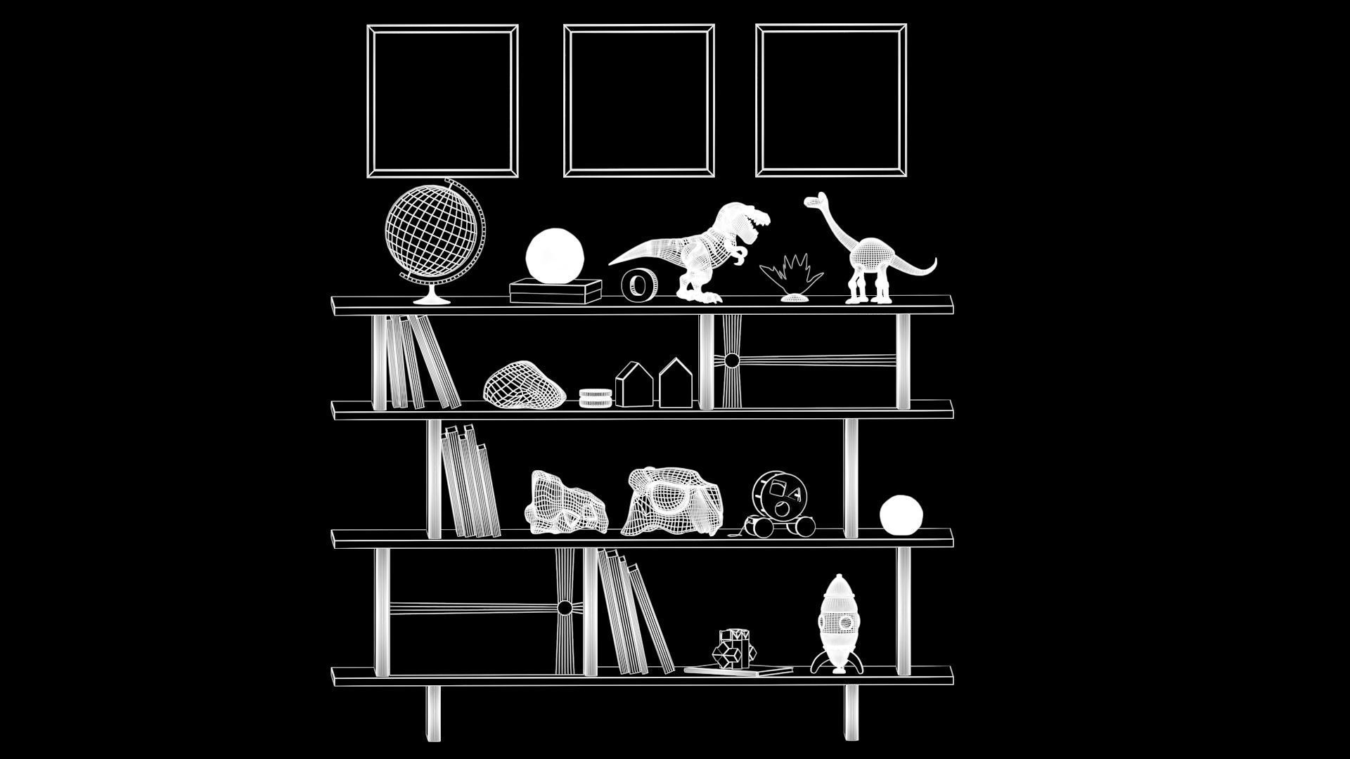 Toys and Furniture Set 3D model_16