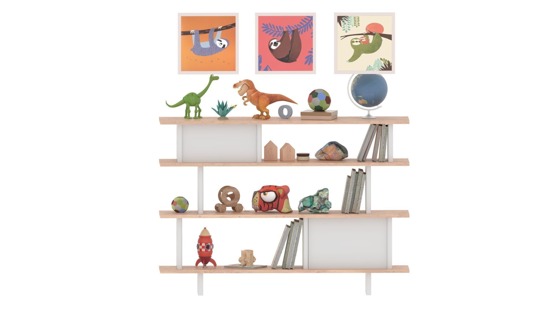 Toys and Furniture Set 3D model_12