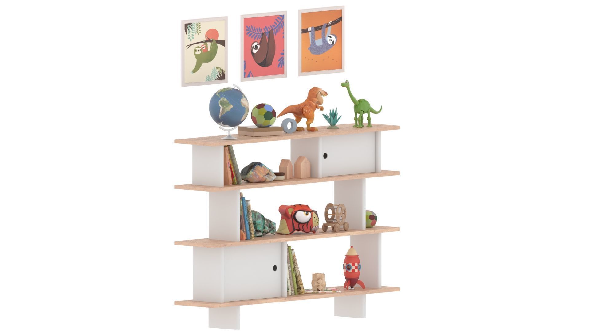 Toys and Furniture Set 3D model_2